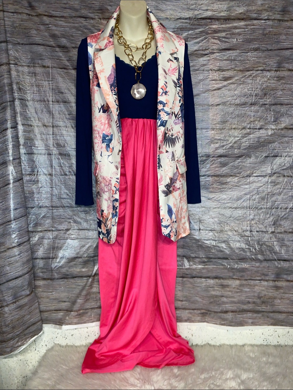 SHEIN Multi-Colored Long Vest